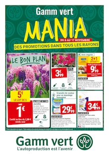 Prospectus Gamm vert de la semaine "MANIA" avec 1 pages, valide du 06/11/2024 au 17/11/2024 pour Craon et alentours