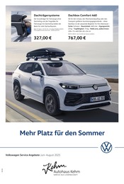 Aktueller Volkswagen Werkstatt & Auto Prospekt in Bad Neustadt und Umgebung, "Mehr Platz für den Sommer" mit 1 Seite, 01.06.2025 - 31.08.2025