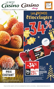 Catalogue Petit Casino de la semaine "Les PROMOS étincelantes" avec 1 pages, valide du 11/12/2024 au 22/12/2024 pour Nîmes et alentours Prospectus Petit Casino de la semaine "Les PROMOS étincelantes" avec 1 pages, valide du 11/12/2024 au 22/12/2024 pour Nîmes et alentours