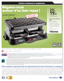 Offre Appareil Raclette/grill dans le catalogue Carrefour du moment à la page 16