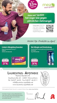 Aktueller mea - meine apotheke Prospekt (Mainaschaff, 4 Seiten zum blättern mea - meine apotheke Prospekt Unsere April-Angebote mit 4 Seiten