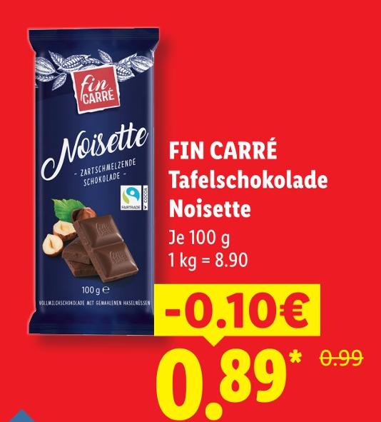 Tafelschokolade Noisette