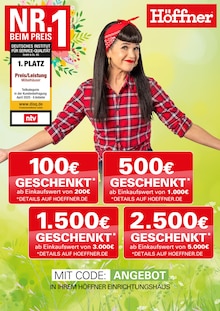 Küche im aktuellen Höffner Prospekt (Kiel) Küche im Höffner Prospekt "NR.1 BEIM PREIS" mit 1 Seiten (Kiel)
