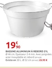 Promo Bassine aluminium à rebord 21l à 19,90 € dans le catalogue Rural Master à Elne