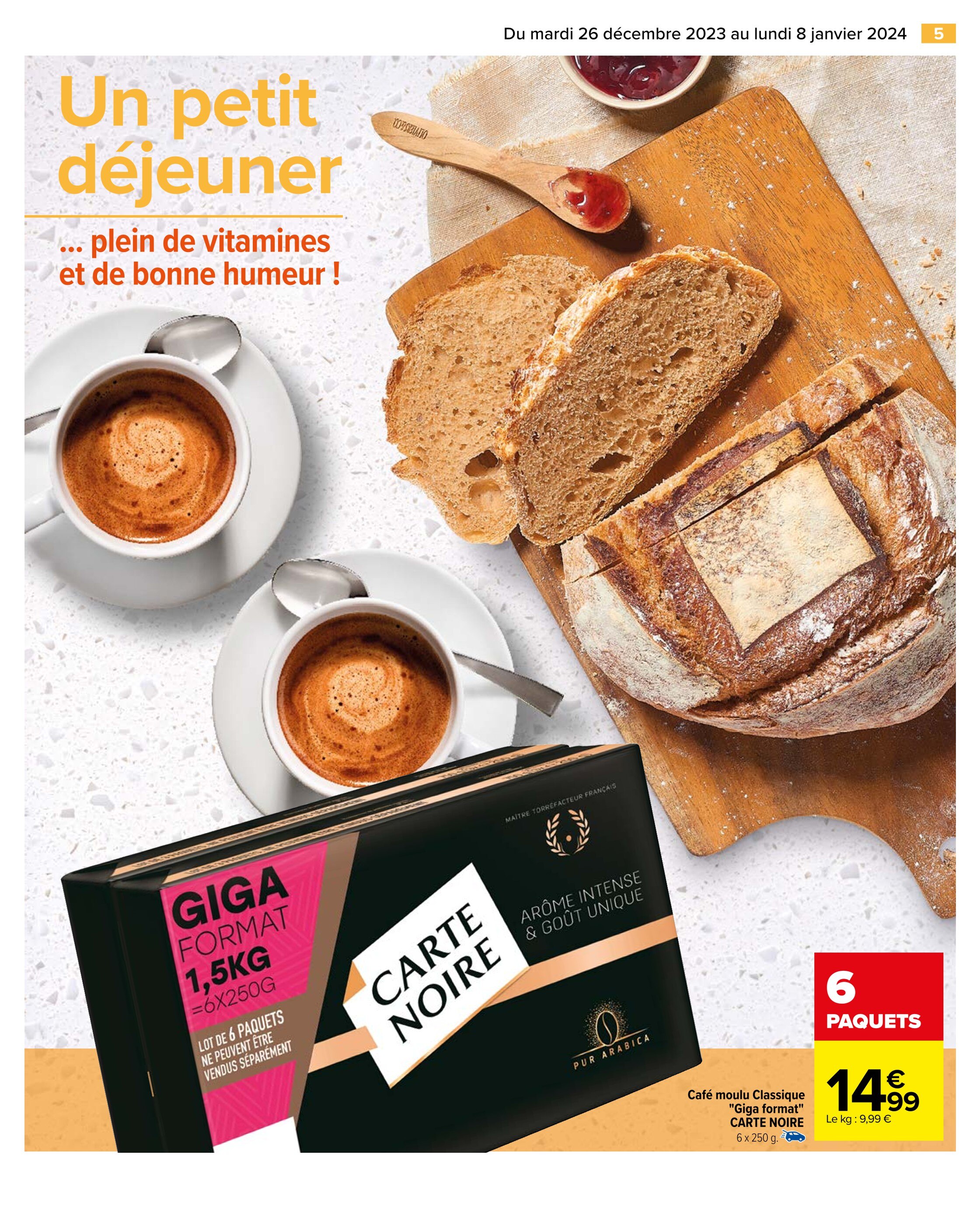 LOT DE 3 - CARTE NOIRE - Café Grains Espresso Torréfacteur n°8