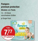 premium protection Windeln oder Pants im V-Markt Prospekt premium protection Windeln oder Pants von Pampers im aktuellen V-Markt Prospekt für 7,77 €