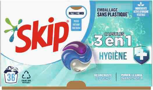 SKIP - Lot de 3 x 1,7L Lessive Liquide Active Clean (102 Lavages)