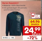 Oberbekleidung im Netto Marken-Discount Prospekt Herren Sweatshirt im aktuellen Netto Marken-Discount Prospekt für 24,99 €