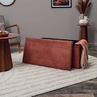 Coffre banc pliable velours côtelé dans le catalogue Maxi Bazar