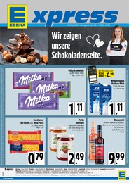 Milka im EDEKA Prospekt Wir zeigen unsere Schokoladenseite. auf S. 1