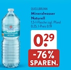 Mineralwasser Naturell von Quellbrunn im aktuellen ALDI SÜD Prospekt für 0,29 €