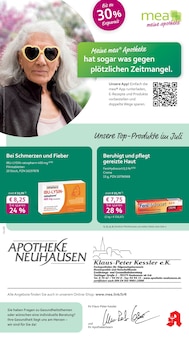 Aktueller mea - meine apotheke Prospekt "Unsere Juli-Angebote" Seite 1 von 4 Seiten für Neuhausen
