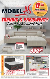Aktueller Möbel AS Prospekt mit Bett, "TRENDIG & PREISWERT? Lässt sich einrichten!", Seite 1