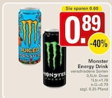 Aktuelle Energydrink Angebote bei WEZ in Minden Aktuelles Energy Drink Angebot bei WEZ in Minden ab 0,89 €