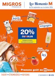 Prospectus Migros France à Annemasse, "Les Moments M", 32 pages, 24/09/2024 - 06/10/2024