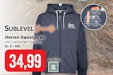 Herren-Sweatjacke Angebote von Sublevel Sports bei Kaufhaus Stolz Rostock für 34,99 €