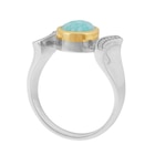 Promo Bague en or jaune et argent rhodié amazonite et oxydes de zirconium à 122,00 € dans le catalogue E.Leclerc à Saint-Pierre-du-Mont
