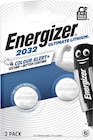 Piles boutons CR 2032 ultimate lithium - Energizer en promo chez Carrefour Limoges à 4,79 €