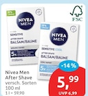 Sensitive After Shave von Nivea Men für 5,99 € bei budni im Angebot Sensitive After Shave von Nivea Men im aktuellen budni Prospekt