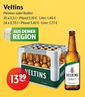 Pilsener im Angebot bei Getränke Hoffmann in Erkrath Pilsener Angebote von Veltins bei Getränke Hoffmann Erkrath für 13,99 €