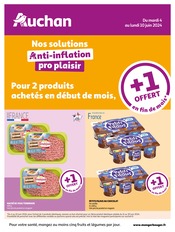 Prospectus Auchan Hypermarché à Perpignan, "Nos solutions Anti-inflation pro plaisir", 6 pages de promos valables du 04/06/2024 au 10/06/2024