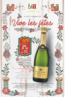 Prospectus Bi1 de la semaine "Vive les fêtes" avec 1 pages, valide du 26/12/2024 au 31/12/2024 pour Replonges et alentours