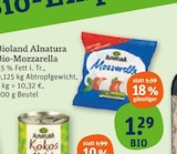 Aktuelle Feinkostlebensmittel Angebote bei tegut in Mannheim Aktuelles Bio-Mozzarella Angebot bei tegut in Mannheim ab 1,29 €