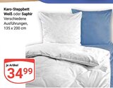 Aktuelle Bettdecke Angebote bei GLOBUS in Braunschweig Aktuelles Karo-Steppbett Weiß Angebot bei GLOBUS in Braunschweig ab 34,99 €