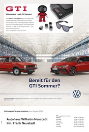 Volkswagen Werkstatt & Auto Prospekt der aktuellen Woche mit 1 Seite, gültig von 01.06.2026 bis 31.08.2026, in Hohenleipisch und Umgebung Aktueller Volkswagen Werkstatt & Auto Prospekt in Hohenleipisch und Umgebung, "Mehr Platz. Mehr Möglichkeiten." mit 1 Seite, 01.06.2026 - 31.08.2026