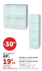 Meuble 4 cases blanc en promo à 19,99 € chez Super U Meuble 4 cases blanc dans le catalogue Super U