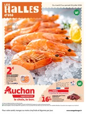 Promos Réfrigérateur dans le catalogue "Les Halles d'été" de Auchan Supermarché Réfrigérateur en promo dans le catalogue Auchan Supermarché à la page 1