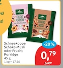 Schoko Müsli oder Frucht Porridge von Schneekoppe im aktuellen budni Prospekt