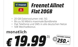 Freenet Allnet Flat 20GB bei MediaMarkt Saturn im Prospekt "" für 19,99 €