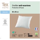 L'oreiller Anti-Acariens - TEX HOME - Carrefour Market à Chartres L'oreiller Anti-Acariens - TEX HOME en promo chez Carrefour Market Chartres à 11,99 €
