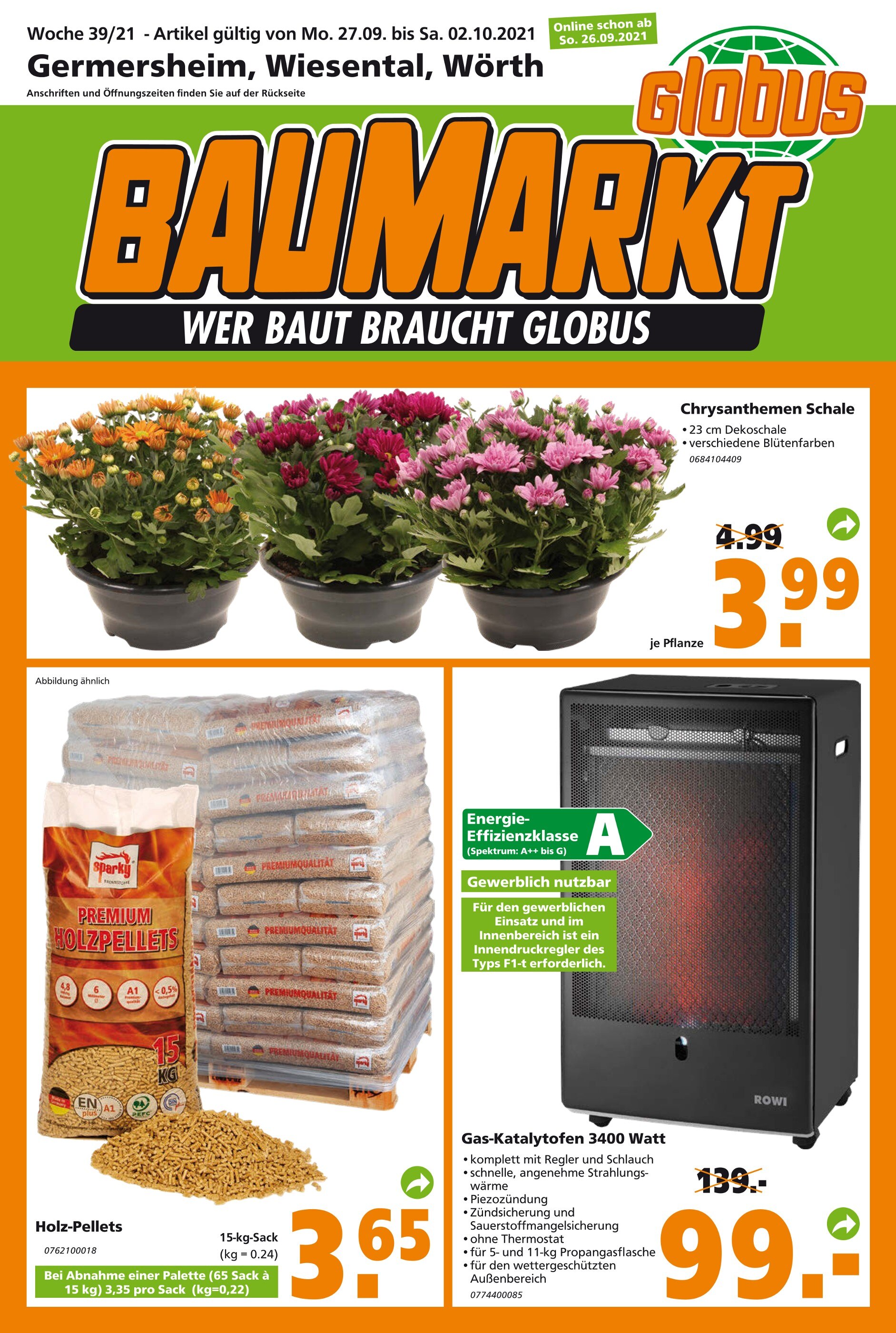Globus-Baumarkt Prospekt für Bruchsal mit 24 Seiten Globus-Baumarkt Prospekt für Bruchsal: "WER BAUT BRAUCHT GLOBUS", 24 Seiten, 26.09.2021 - 02.10.2021