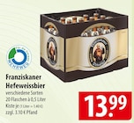 Hefeweissbier im Angebot bei famila Nordost in Munster Hefeweissbier Angebote von Franziskaner bei famila Nordost Munster für 13,99 €