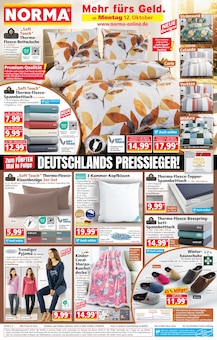 Bettwäsche im aktuellen Norma Prospekt (Erlangen) Bettwäsche im Norma Prospekt "Mehr fürs Geld" mit 27 Seiten (Erlangen)