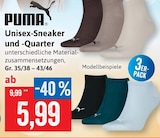 Unisex-Sneaker und -Quarter bei Kaufhaus Stolz im Prospekt "" für 5,99 €