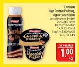 High Protein Chocolate Pudding im Angebot bei Marktkauf in Erlangen High Protein Chocolate Pudding Angebote von Ehrmann bei Marktkauf Erlangen für 1,00 €