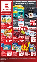 Aktueller Kaufland Prospekt, "Hier bin ich richtig", mit Angeboten der Woche, gültig von 27.08.2026 bis 27.08.2026