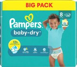 Windeln Baby Dry Gr.8 Extra Large (17+kg), Big Pack Angebote von Pampers bei dm-drogerie markt Dachau für 16,95 €