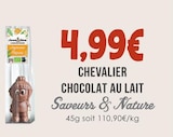 Chevalier chocolat au lait à Naturalia dans Chaumontel