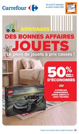 Promos Lego dans le catalogue "ARRIVAGES DES BONNES AFFAIRES JOUETS" de Carrefour Lego en promo dans le catalogue Carrefour à la page 1