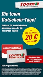 toom Baumarkt Prospekt für Sendenhorst: "Die toom Gutschein-Tage!", 1 Seite, 31.07.2025 - 01.08.2025