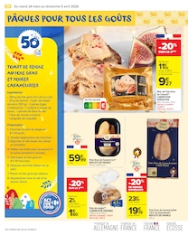 Prix et réduction Foie Gras Cru dans le prospectus Carrefour Market en cours Offre Foie Gras Cru dans le catalogue Carrefour Market du moment à la page 36