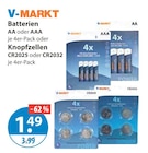 Batterien AA von V-MARKT im aktuellen V-Markt Prospekt für 1,49 €