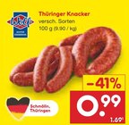 Netto Marken-Discount - Thüringer Knacker Angebot im Prospekt Thüringer Knacker bei Netto Marken-Discount im Prospekt "" für 0,99 €