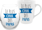 Le coffret verre + Mug "le plus cool des papas" - CHRIS G COLLECTION - Auchan Hypermarché à Carpentras Le coffret verre + Mug "le plus cool des papas" - CHRIS G COLLECTION en promo chez Auchan Hypermarché Carpentras à 7,99 €