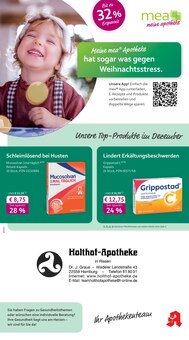 mea - meine apotheke Prospekt der Woche "Unsere Dezember-Angebote" Seite 1, 01.12.2025 bis 31.12.2025 für Hamburg Aktueller mea - meine apotheke Prospekt "Unsere Dezember-Angebote" Seite 1 von 4 Seiten für Hamburg