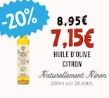 Huile d'olive citron - Naturellement Ninon en promo chez Naturalia Avignon à 7,15 €
